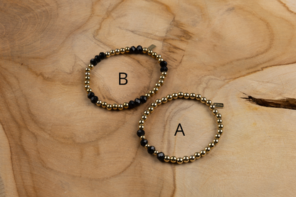Gold or Silver with a touch of black