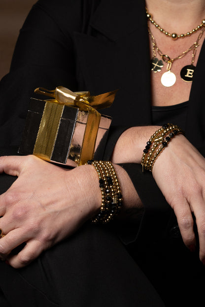Gold or Silver with a touch of black